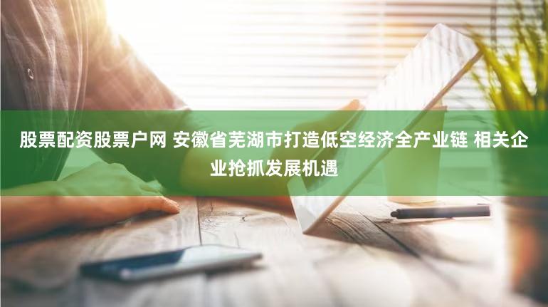 股票配资股票户网 安徽省芜湖市打造低空经济全产业链 相关企业抢抓发展机遇