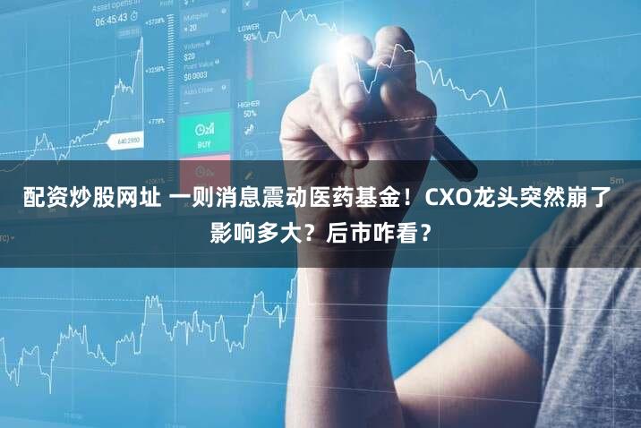 配资炒股网址 一则消息震动医药基金！CXO龙头突然崩了 影响多大？后市咋看？
