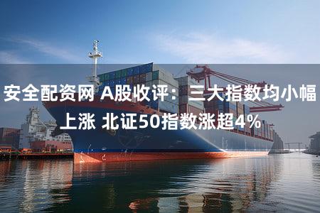 安全配资网 A股收评：三大指数均小幅上涨 北证50指数涨超4%