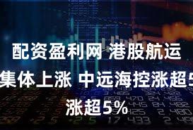 配资盈利网 港股航运股集体上涨 中远海控涨超5%