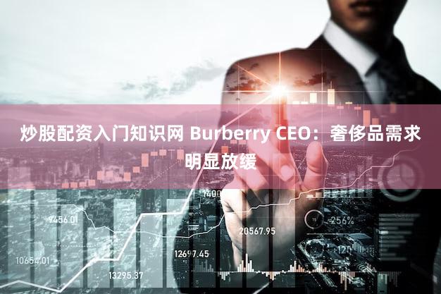 炒股配资入门知识网 Burberry CEO：奢侈品需求明显放缓