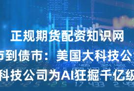 正规期货配资知识网 从股市到债市：美国大科技公司为AI狂掘千亿级融资