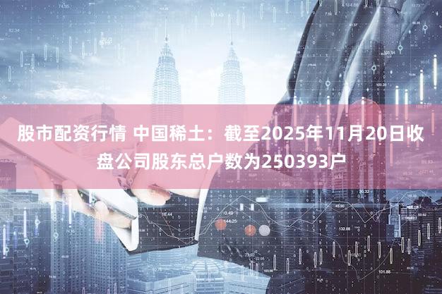 股市配资行情 中国稀土：截至2025年11月20日收盘公司股东总户数为250393户