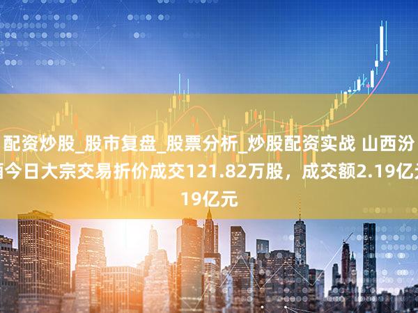 配资炒股_股市复盘_股票分析_炒股配资实战 山西汾酒今日大宗交易折价成交121.82万股，成交额2.19亿元