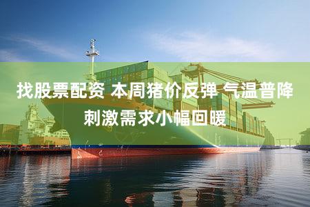 找股票配资 本周猪价反弹 气温普降刺激需求小幅回暖